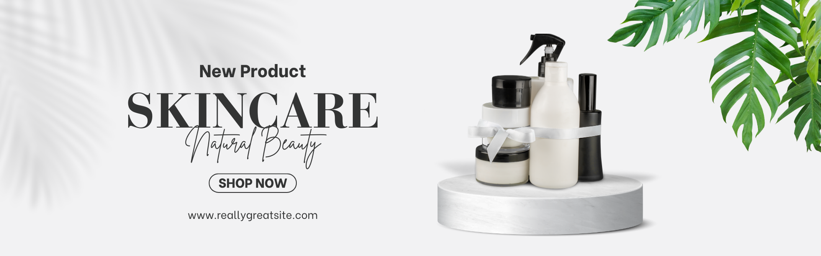White Black Simple New Product Sale Banner Landscape